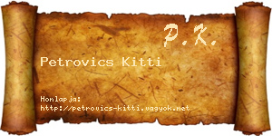 Petrovics Kitti névjegykártya